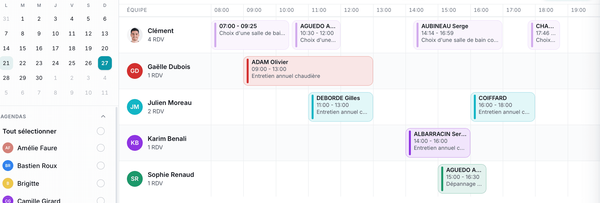 Un agenda qui se remplit sans vous